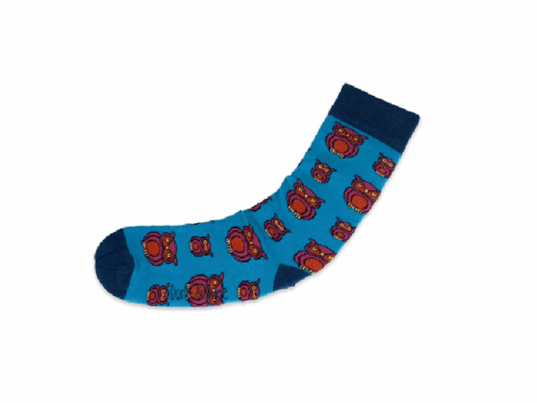 Bambus-Socken: Eulen Doris&Dude - Bambus Socken: Eulen