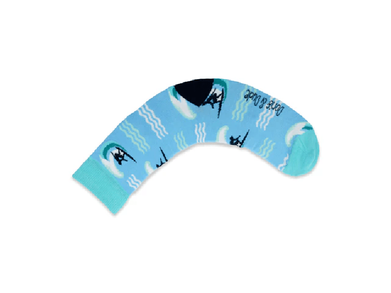 Doris&Dude - Bambus Socken: Surfer hellblau