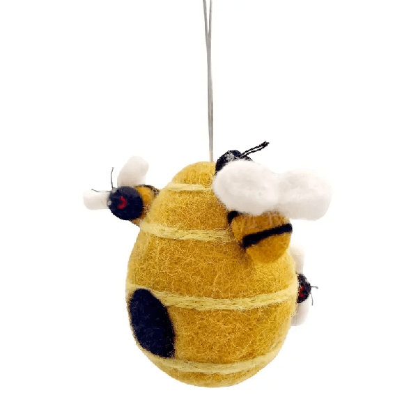 Filzanhänger: Bienenkorb Filzanhänger: Bienenkorb