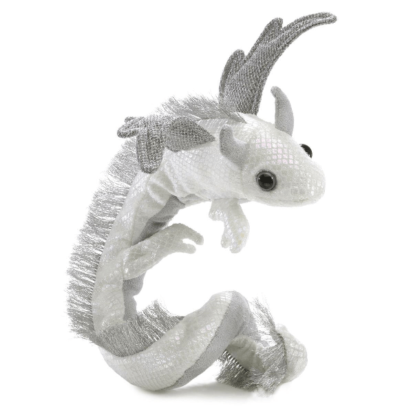 Fingerpuppen Armband: weißer Drache