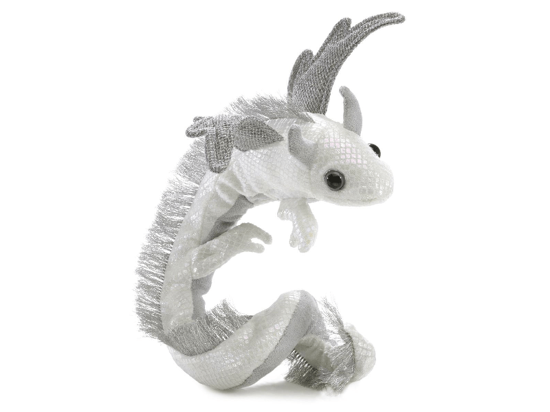 Fingerpuppen Armband: weißer Drache