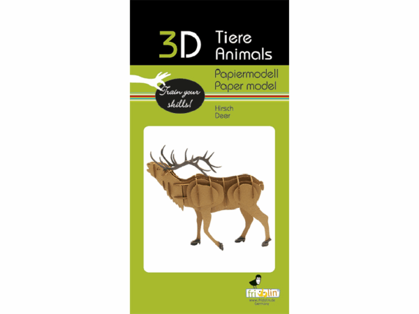 Fridolin - 3D-Papiermodell: Hirsch