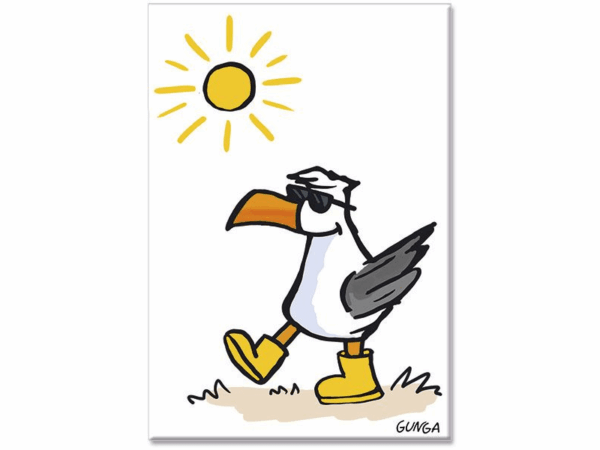 Magnet: Sonnenmöwe Magnet: Sonnenmöwe