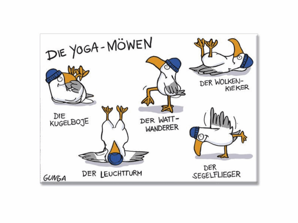 Magnet: Yogamöwe Magnet: Yogamöwe