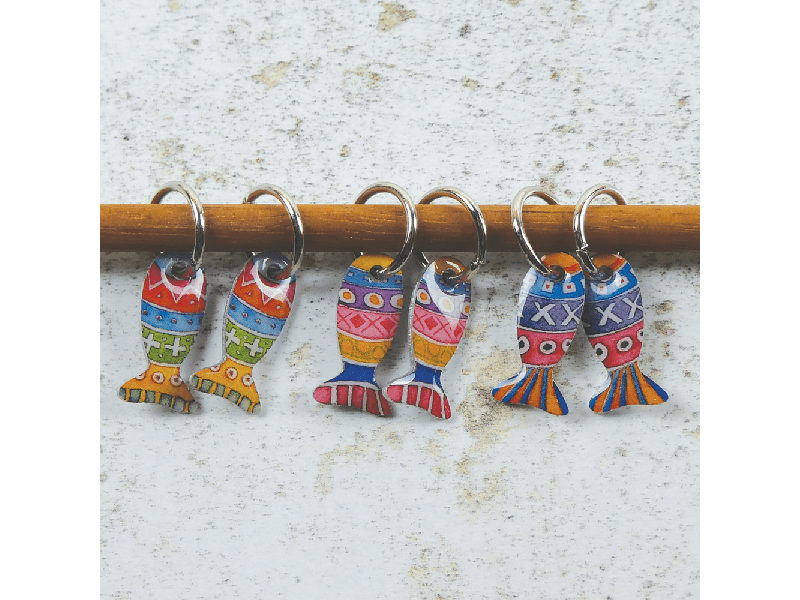 Maschenmarkierer fische stricken