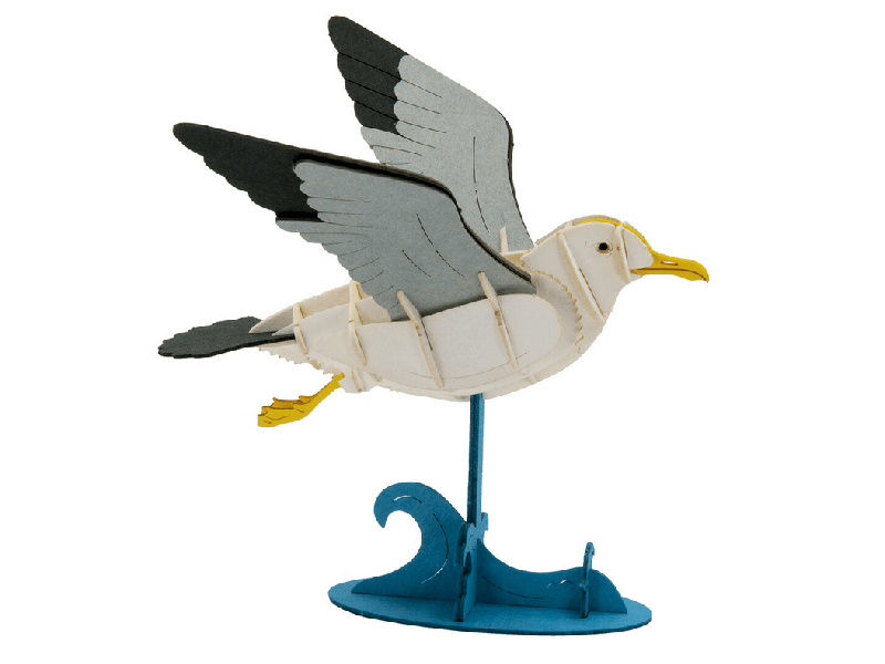 Fridolin - 3D-Papiermodell: Möwe