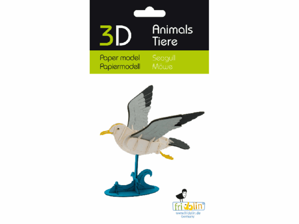 Fridolin - 3D-Papiermodell: Möwe