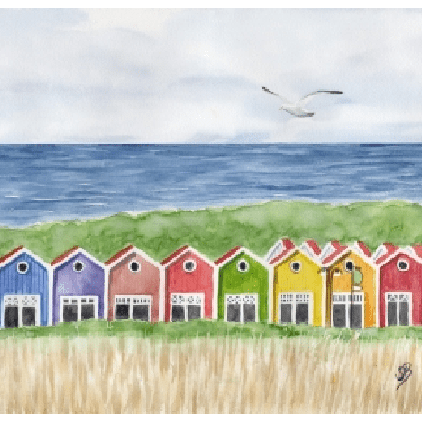 Postkarte: Bunte Buden Postkarte: Bunte Buden