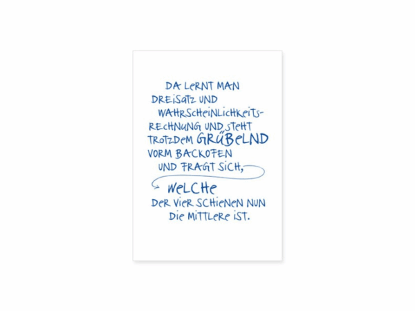Postkarte: Dreisatz Postkarte: Dreisatz