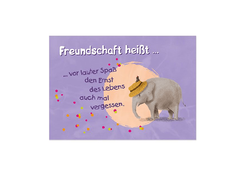 Postkarte: Freundschaft heißt
