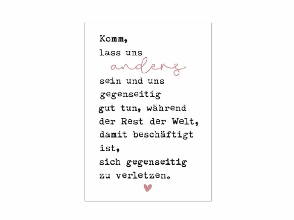 Postkarte: Komm lass uns Postkarte: Komm lass uns