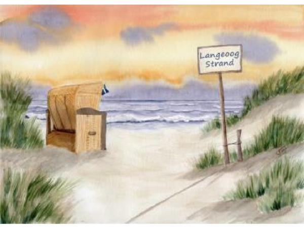 Postkarte: Langeooger Strand Postkarte: Langeooger Strand