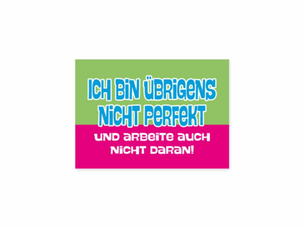 Postkarte: Nicht perfekt Postkarte: Nicht perfekt