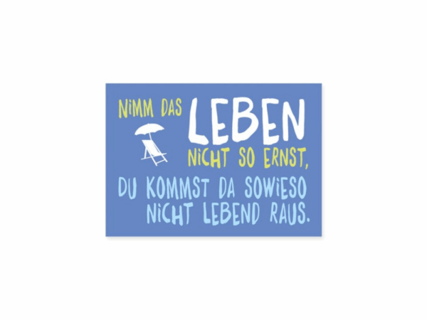 Postkarte: Nicht so ernst Postkarte: Nicht so ernst