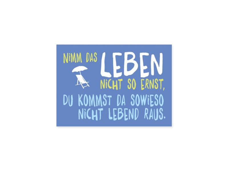 Postkarte: Nicht so ernst