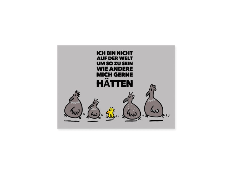 Postkarte: Nicht wie die anderen Postkarte: Nicht wie die anderen
