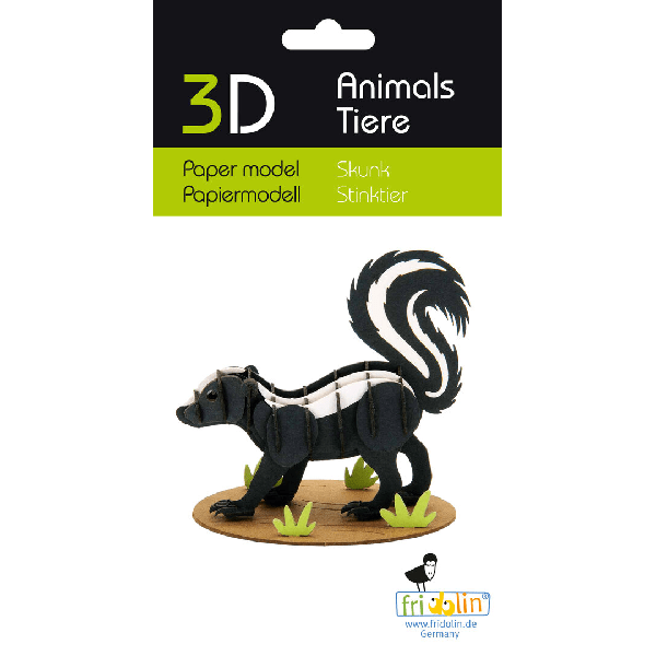 Fridolin - 3D-Papiermodell: Stinktier