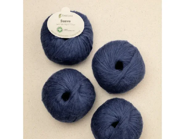 Suave - 100% Bio-Baumwolle mit Kashmir-Feeling - Navy Wolle - Selected Yarns: Suave 100% Bio Baumwolle mit Kashmir Feeling Navy