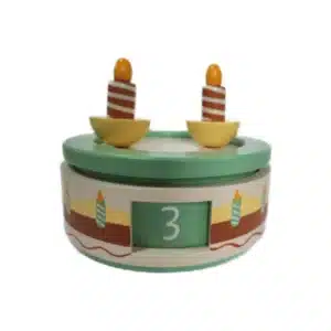 Spieluhr aus Holz - tanzender Geburstag